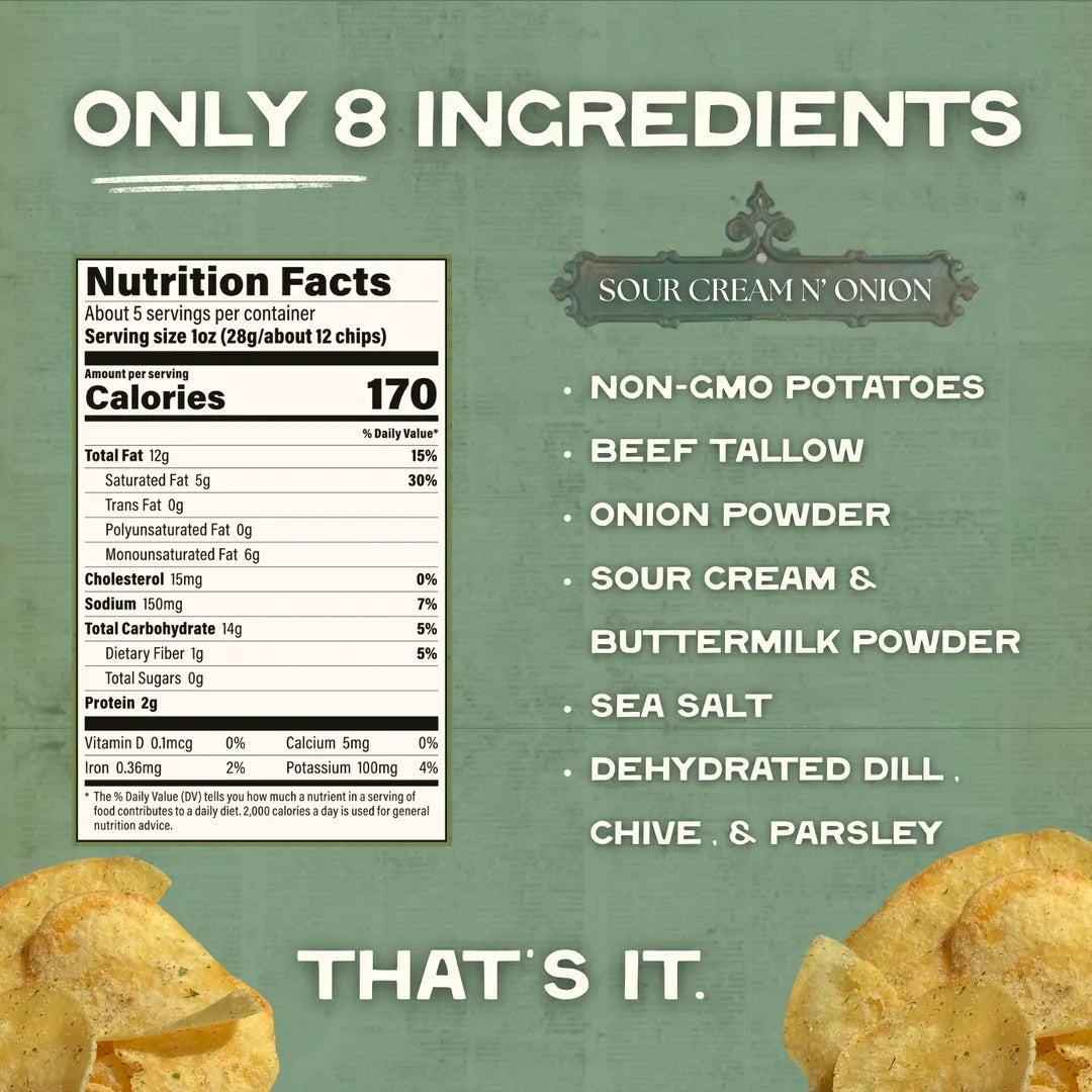 Chips, Sour Cream & Onion