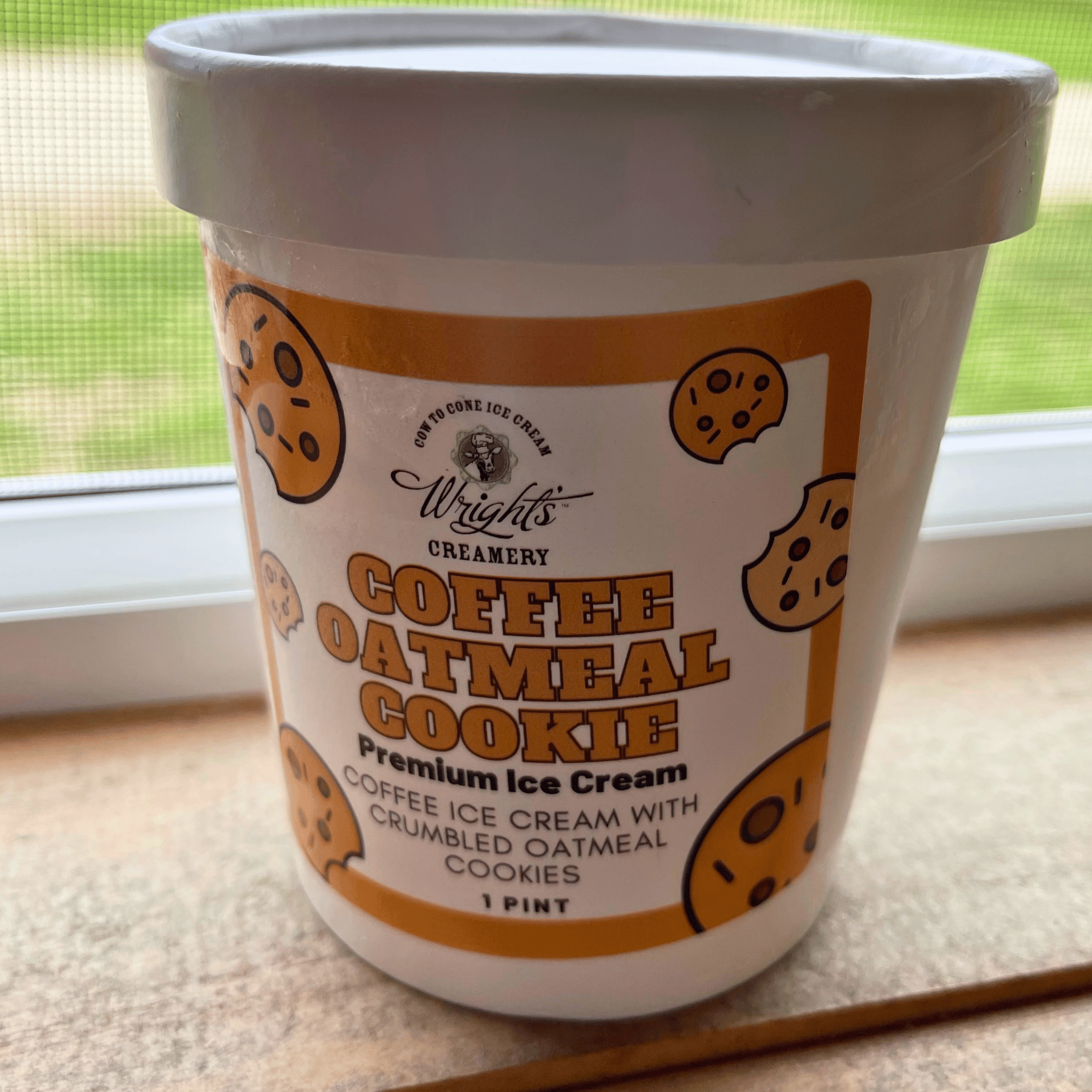 Ice Cream Pint, Coffee Oatmeal Cookie