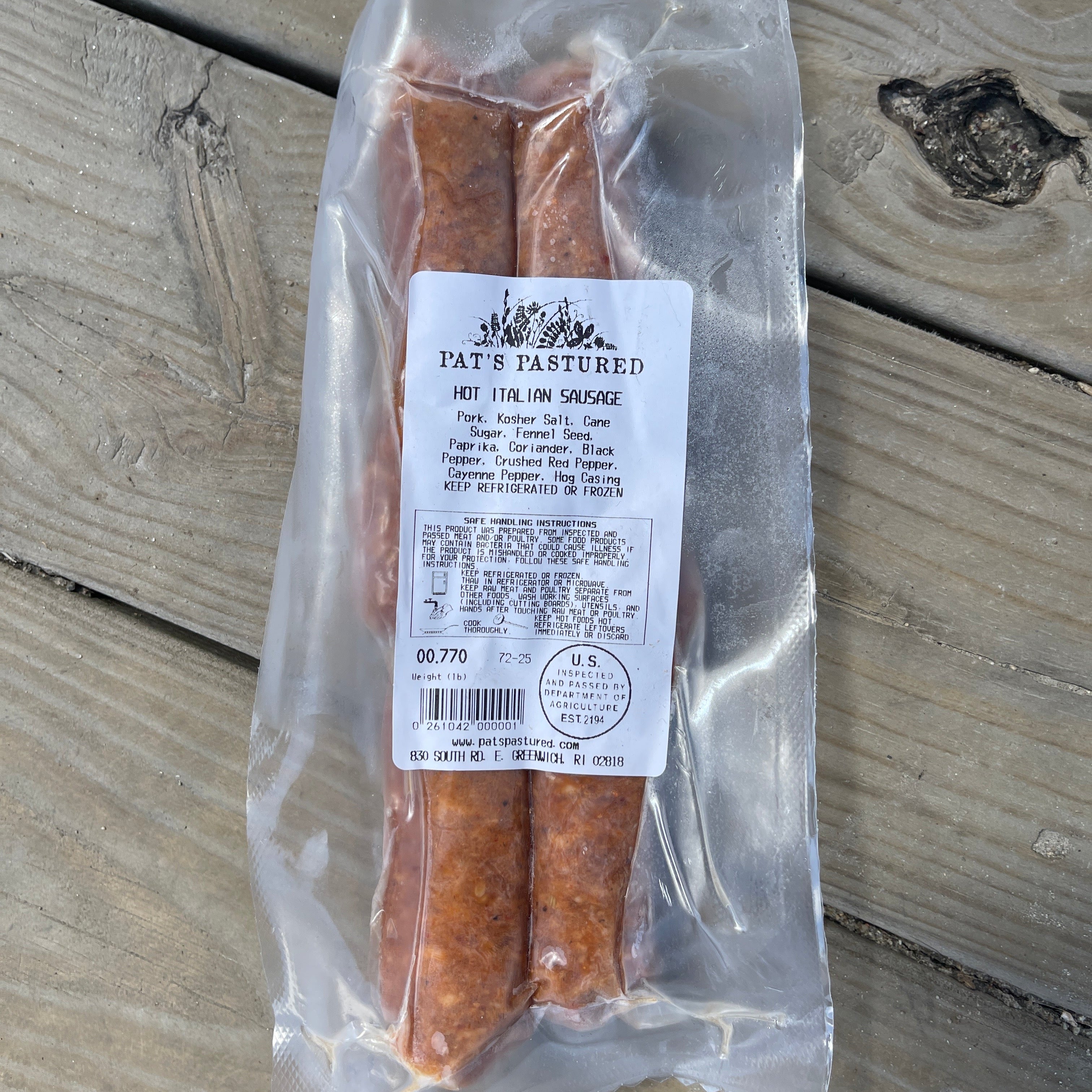 Pork Sausage, Spicy Italian