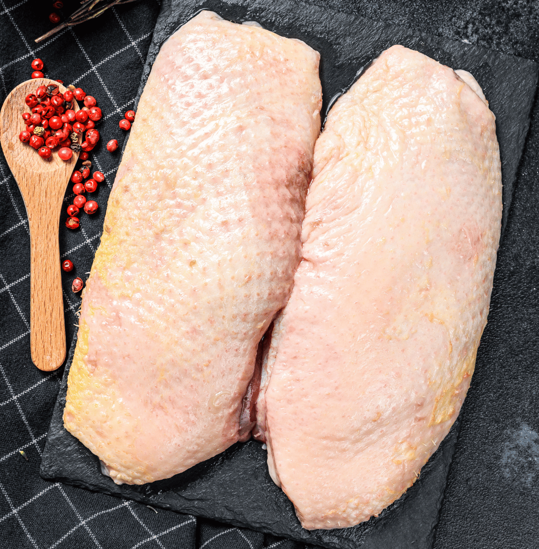 Pasture-raised duck breasts
